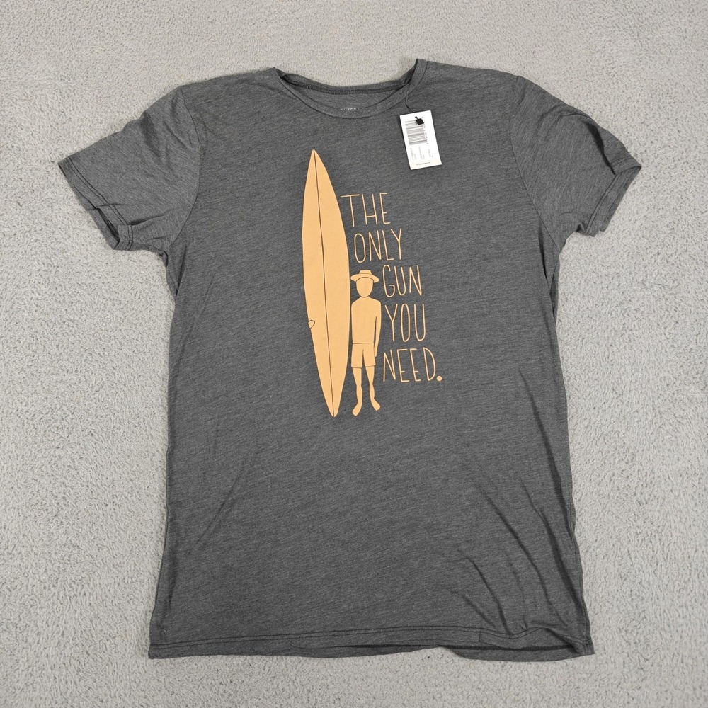 Outerknown Shirt Mens Medium The Only Gun You Need Surfboard Graphic USA Tee